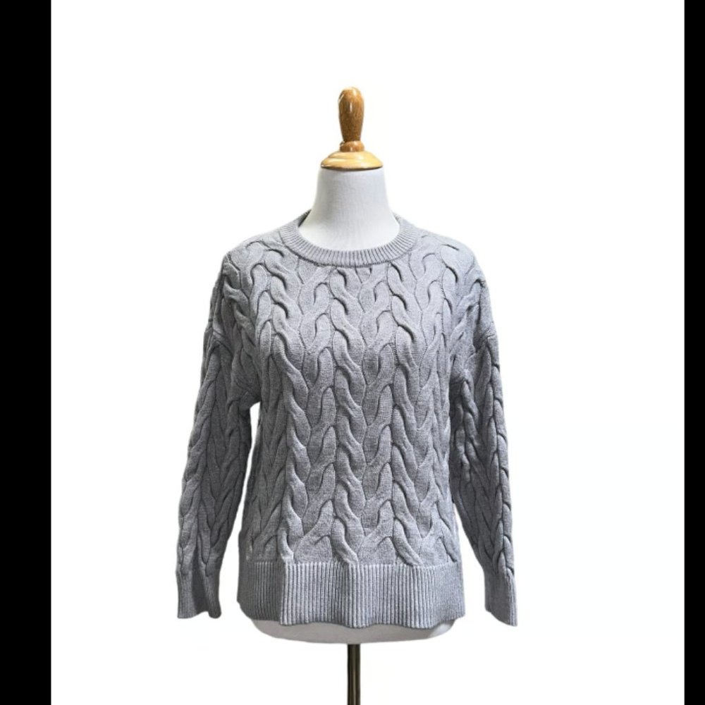 Philosophy women’s grey cable knit sweater S